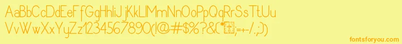 DyaneRegular Font – Orange Fonts on Yellow Background