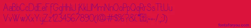 DyaneRegular Font – Purple Fonts on Red Background