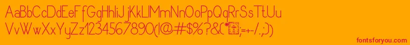 DyaneRegular-Schriftart – Rote Schriften auf orangefarbenem Hintergrund