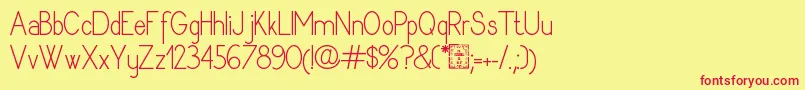 DyaneRegular Font – Red Fonts on Yellow Background