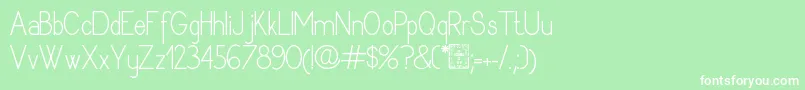 DyaneRegular Font – White Fonts on Green Background