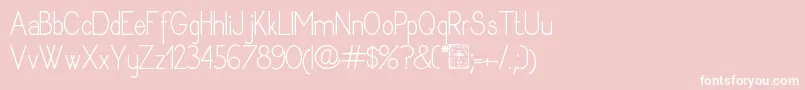 フォントDyaneRegular – ピンクの背景に白い文字
