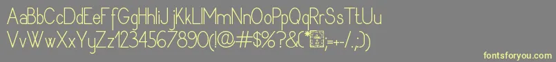 DyaneRegular Font – Yellow Fonts on Gray Background