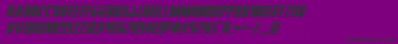 Шрифт Prowlerexpandital – чёрные шрифты на фиолетовом фоне
