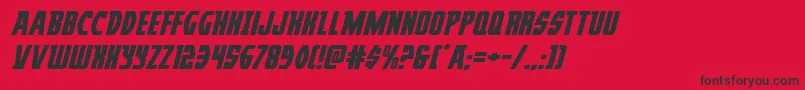 Prowlerexpandital Font – Black Fonts on Red Background