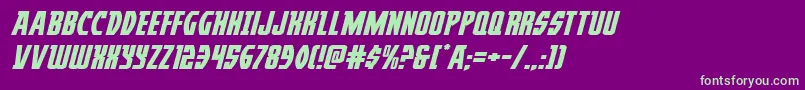 Fonte Prowlerexpandital – fontes verdes em um fundo violeta