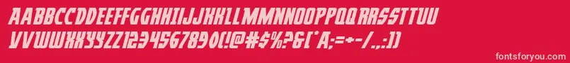 Prowlerexpandital Font – Pink Fonts on Red Background