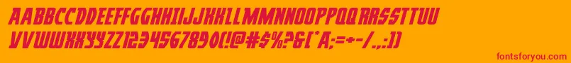 Prowlerexpandital Font – Red Fonts on Orange Background