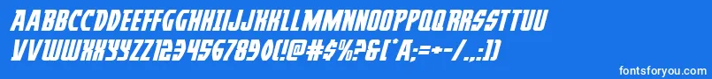 Подробнее о шрифте Prowlerexpandital Шрифт Prowlerexpandital – белые шрифты на синем фоне