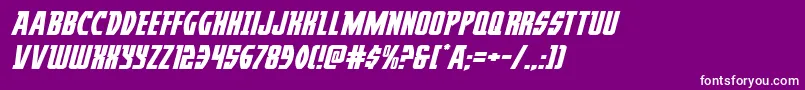 Prowlerexpandital-Schriftart – Weiße Schriften auf violettem Hintergrund