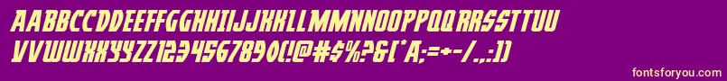Więcej informacji o czcionce Prowlerexpandital Czcionka Prowlerexpandital – żółte czcionki na fioletowym tle
