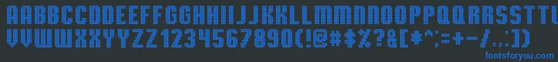 TmbgSevereTireDamage Font – Blue Fonts on Black Background