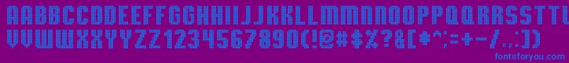 TmbgSevereTireDamage Font – Blue Fonts on Purple Background