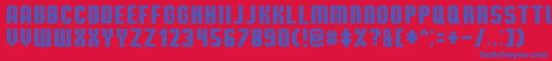 TmbgSevereTireDamage Font – Blue Fonts on Red Background