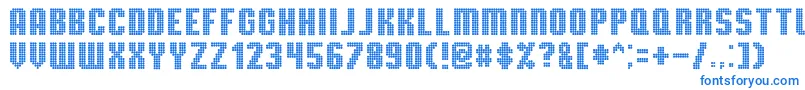 Шрифт TmbgSevereTireDamage – синие шрифты на белом фоне