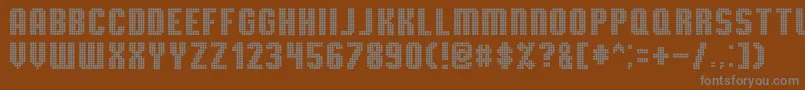 Шрифт TmbgSevereTireDamage – серые шрифты на коричневом фоне