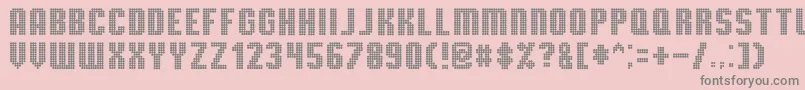 TmbgSevereTireDamage Font – Gray Fonts on Pink Background