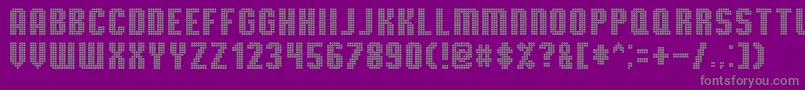 TmbgSevereTireDamage Font – Gray Fonts on Purple Background
