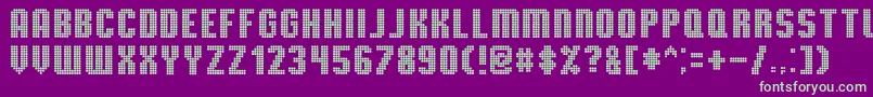 TmbgSevereTireDamage Font – Green Fonts on Purple Background