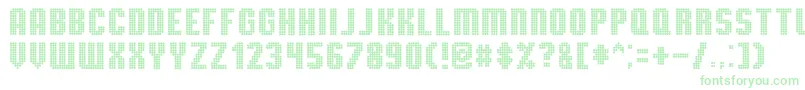 TmbgSevereTireDamage Font – Green Fonts on White Background
