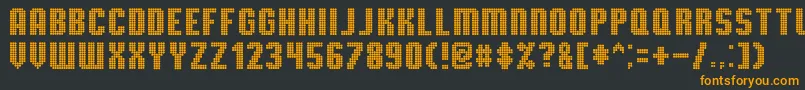 TmbgSevereTireDamage Font – Orange Fonts on Black Background