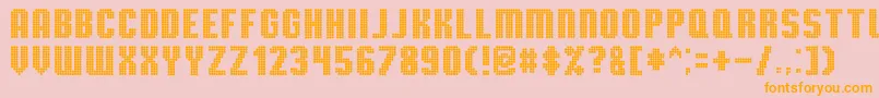 TmbgSevereTireDamage Font – Orange Fonts on Pink Background