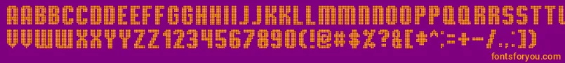 TmbgSevereTireDamage Font – Orange Fonts on Purple Background