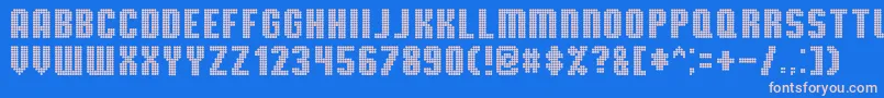 TmbgSevereTireDamage Font – Pink Fonts on Blue Background