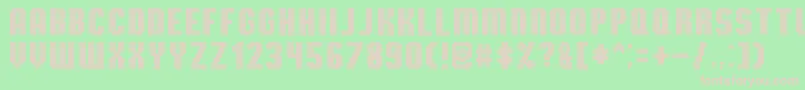 TmbgSevereTireDamage Font – Pink Fonts on Green Background