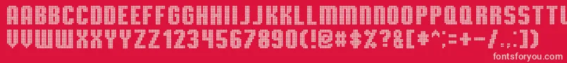 TmbgSevereTireDamage Font – Pink Fonts on Red Background