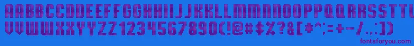 TmbgSevereTireDamage Font – Purple Fonts on Blue Background