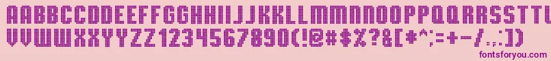 TmbgSevereTireDamage Font – Purple Fonts on Pink Background