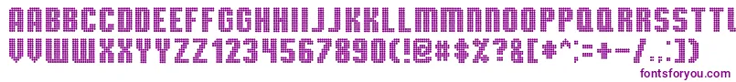 Шрифт TmbgSevereTireDamage – фиолетовые шрифты на белом фоне
