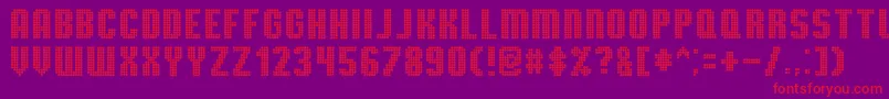 TmbgSevereTireDamage Font – Red Fonts on Purple Background