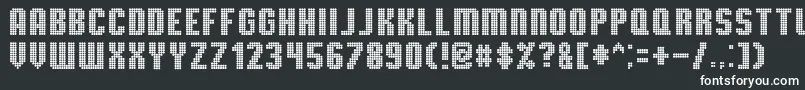TmbgSevereTireDamage Font – White Fonts on Black Background