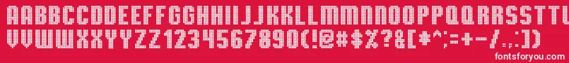 TmbgSevereTireDamage Font – White Fonts on Red Background