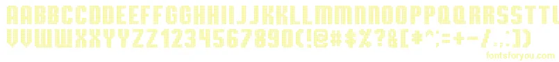 TmbgSevereTireDamage Font – Yellow Fonts on White Background