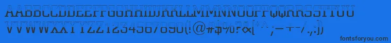 ACitynovatitulbwlt Font – Black Fonts on Blue Background