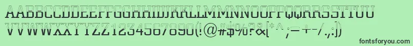 ACitynovatitulbwlt Font – Black Fonts on Green Background
