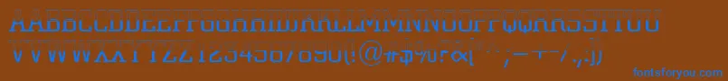 ACitynovatitulbwlt Font – Blue Fonts on Brown Background