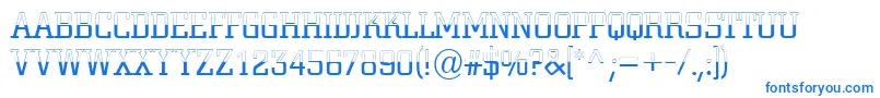 ACitynovatitulbwlt Font – Blue Fonts on White Background