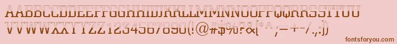 ACitynovatitulbwlt Font – Brown Fonts on Pink Background