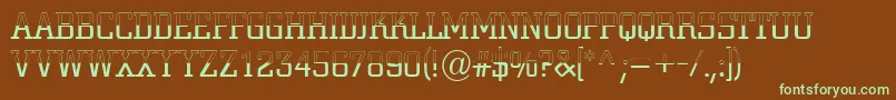 ACitynovatitulbwlt Font – Green Fonts on Brown Background