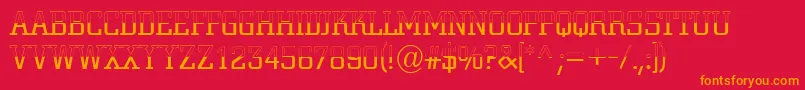 ACitynovatitulbwlt Font – Orange Fonts on Red Background