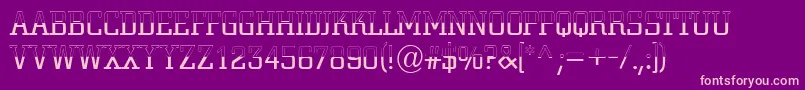 ACitynovatitulbwlt Font – Pink Fonts on Purple Background