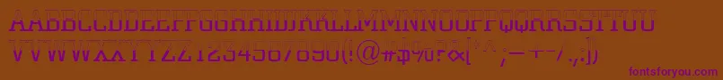 ACitynovatitulbwlt Font – Purple Fonts on Brown Background