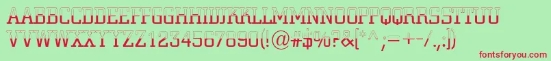 ACitynovatitulbwlt Font – Red Fonts on Green Background