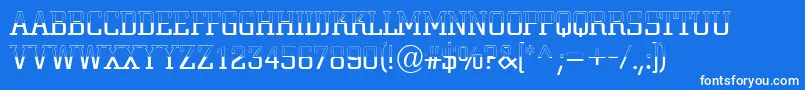 ACitynovatitulbwlt Font – White Fonts on Blue Background