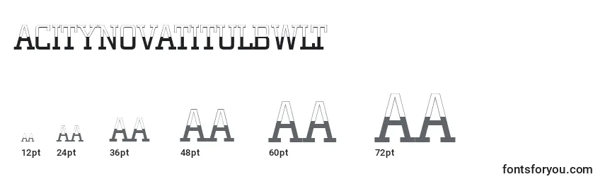 ACitynovatitulbwlt Font Sizes
