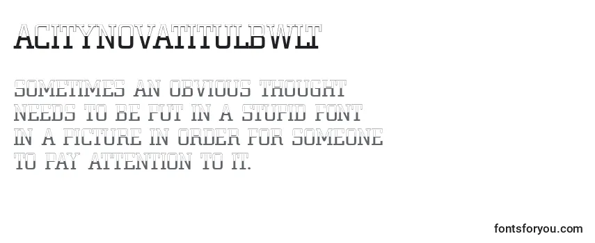 ACitynovatitulbwlt Font